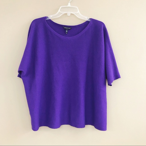 Eileen Fisher Sweaters - • Eileen Fisher • Short Sleeve Wool Knit Top Large